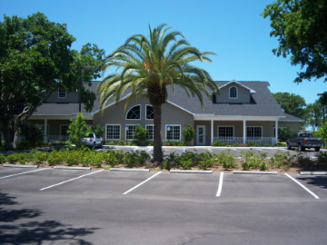 Picture of existing building - new construction would match this architectural style