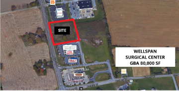.8 - 1.6 acres  with over 200 linear foot of road frontage.  All utilities available.  Excellent visibility and access.