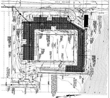 1.6 acres.  14,000 sf building with drive thru.